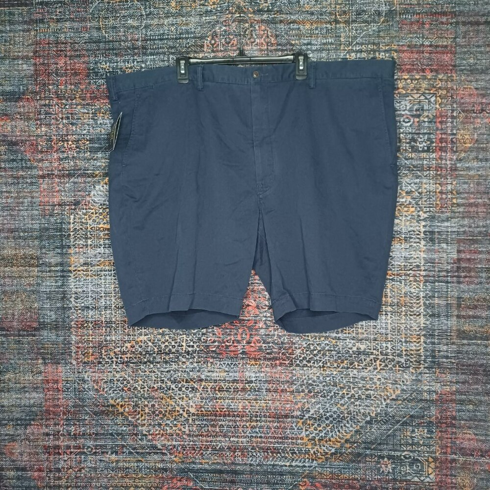 POLO Ralph Lauren mens solid navy stretch Classic chino shorts 54B BIG NWT